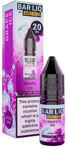 Zeus Juice Bar Liq Nic Salts Grape Ice 10mg
