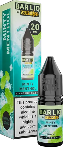 Zeus Juice Bar Liq Nic Salts Minty Menthol 10mg
