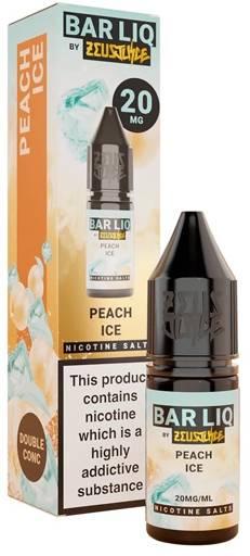 Zeus Juice Bar Liq Nic Salts Peach Ice 10mg