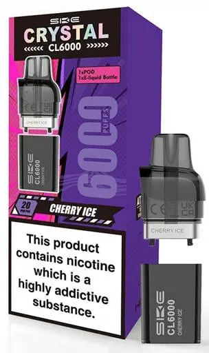 SKE Crystal CL6000 Prefilled Vape pods Cherry Ice