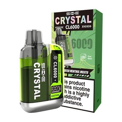 SKE Crystal CL6000 Prefilled Pod Vape Kit Fresh Menthol Mojito