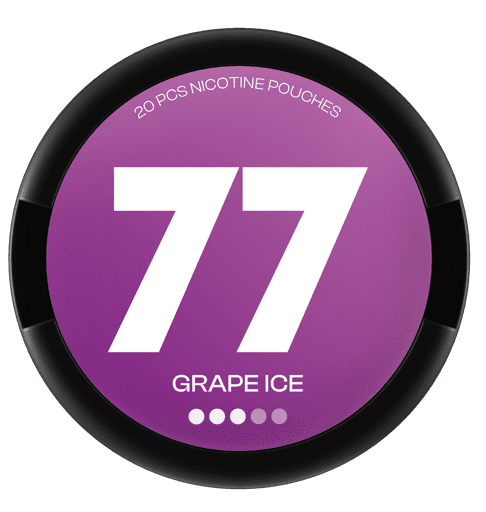 77 Nicotine Pouches Grape Ice 10.4mg