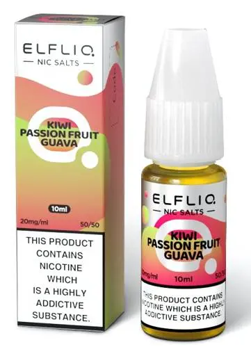 Elf Bar Elfliq Nic Salt E-Liquid Kiwi Passion Fruit Guava 20mg