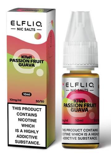 Elf Bar Elfliq Nic Salt E-Liquid Kiwi Passion Fruit Guava 10mg