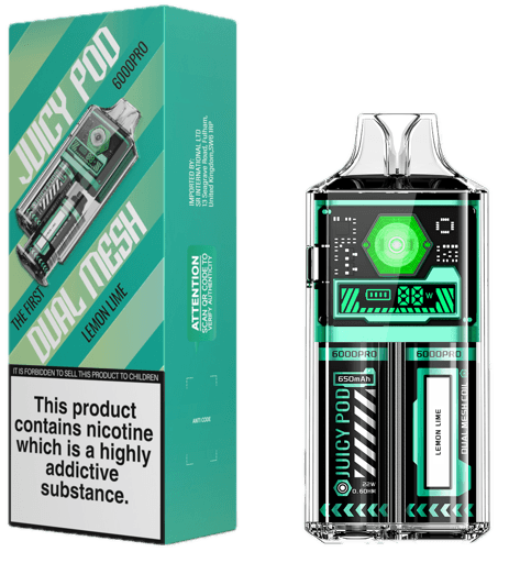 Juicy Pod 6000 Pro Disposable Vape Kit Lemon Lime