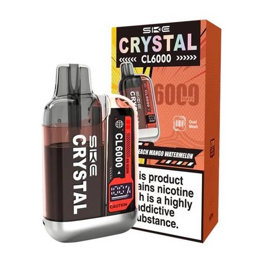 SKE Crystal CL6000 Prefilled Pod Vape Kit Peach Mango Watermelon