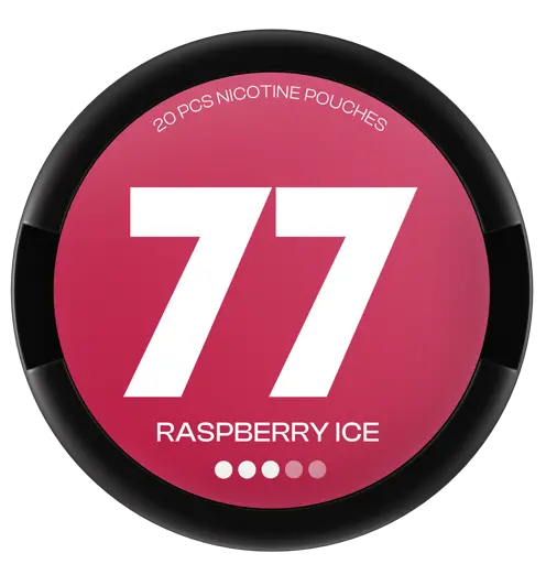 77 Nicotine Pouches Raspberry Ice 10.4mg