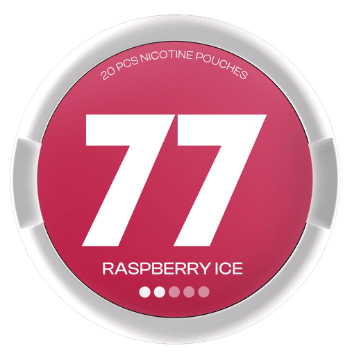 77 Nicotine Pouches Raspberry Ice 5.2mg