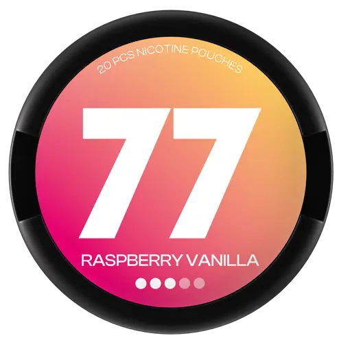 77 Nicotine Pouches Raspberry & Vanilla 10.4mg