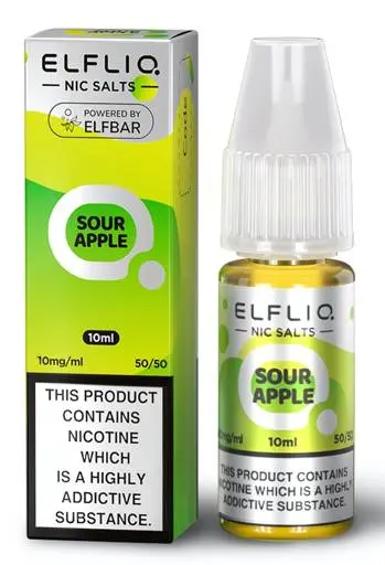 Elf Bar Elfliq Nic Salt E-Liquid Sour Apple 10mg