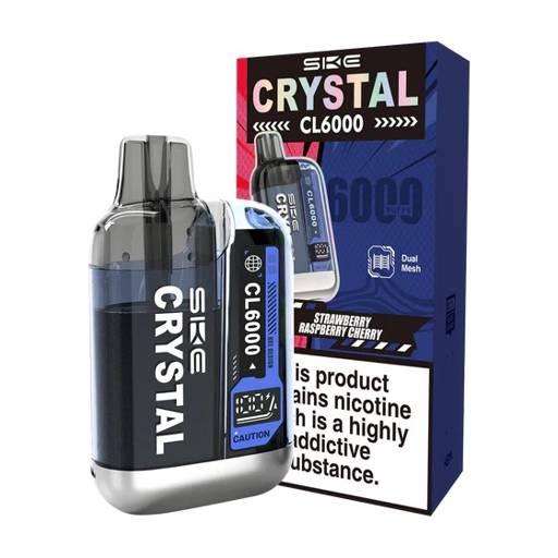SKE Crystal CL6000 Prefilled Pod Vape Kit Strawberry Raspberry Cherry