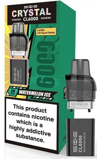 SKE Crystal CL6000 Prefilled Vape pods Watermelon Ice